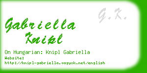 gabriella knipl business card